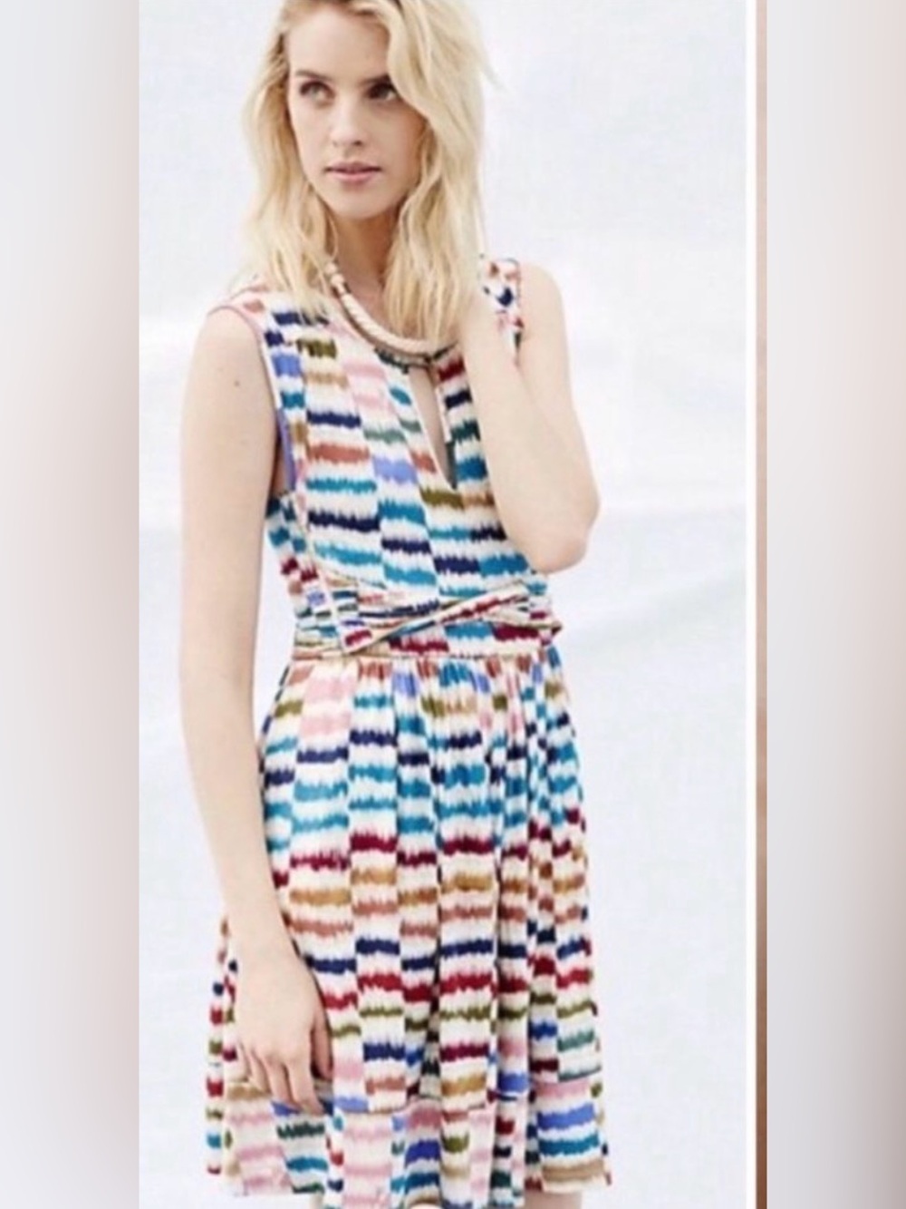 Anthropologie - Maeve Sennebec  Keyhole Cutout Sleeveless Mini Dress Size XS